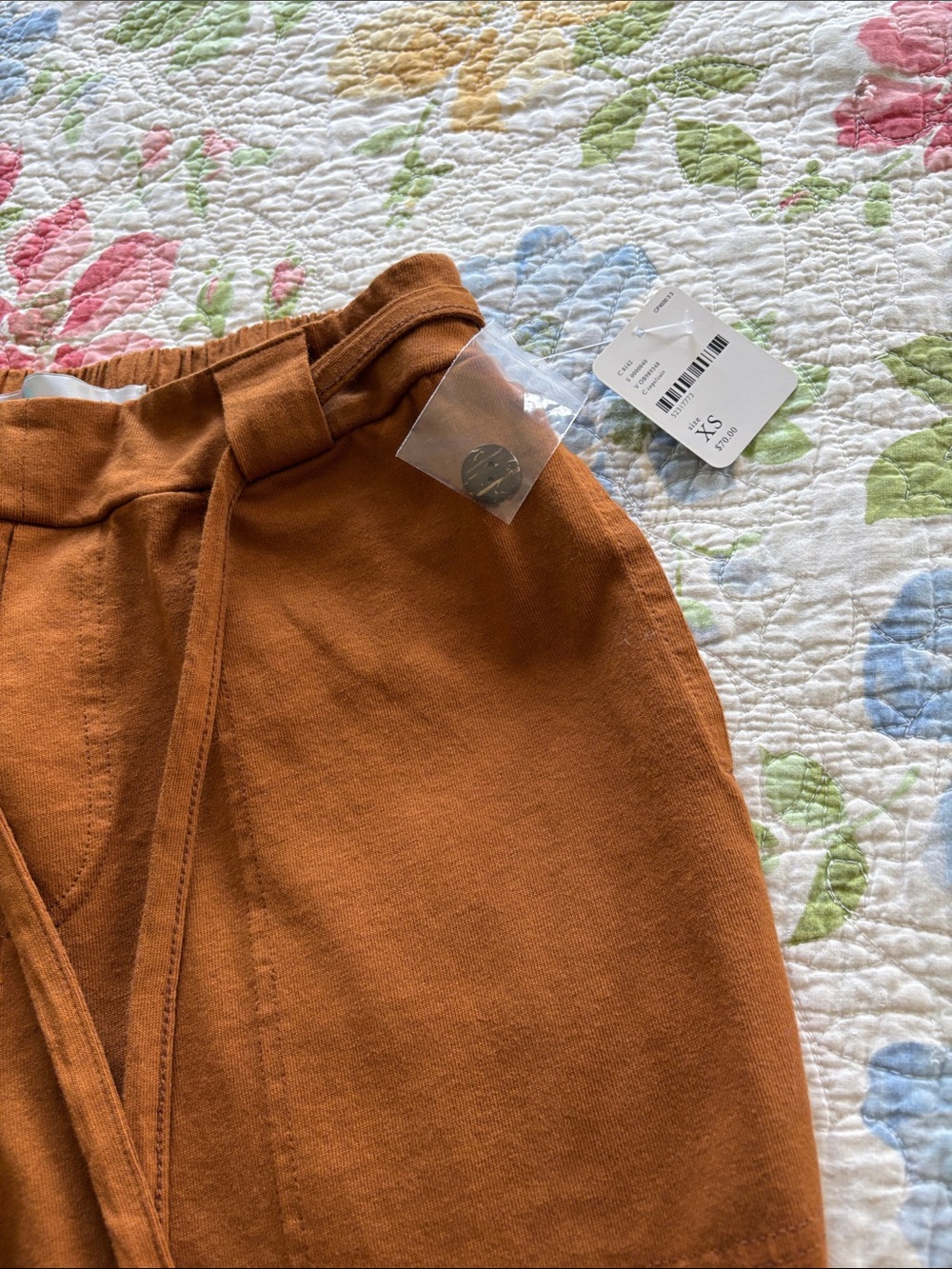 Free People Burnt Orange Wide Leg Flare Pants - Picture 2 of 4
